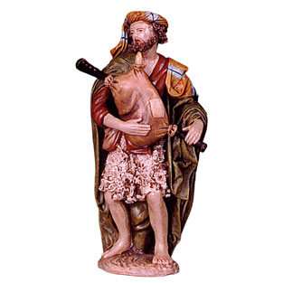 Pastor con gaita - Figura de 14 cm en barro y...