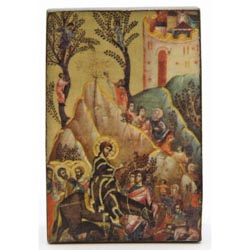 Icono de madera mesilla Jess en Jerusaln