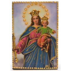 Icono de madera Mesilla Virgen Mara Auxiliad...