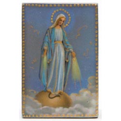 Icono de madera Mesilla Virgen Milagrosa