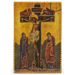 Icono de madera Mesilla Calvario