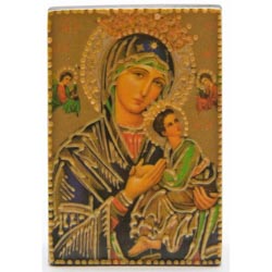 Icono de madera Mesilla Perpetuo Socorro