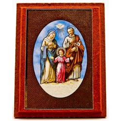 Icono de madera Mesilla Sagrada Familia