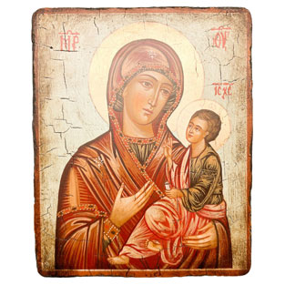 Icono de Nuestra Seora de Georgia pintado a ...