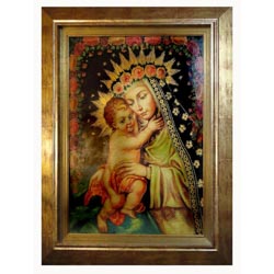 Cuadro de Santa rosa de lima pintado al leo