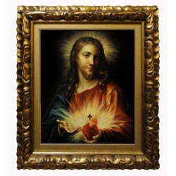 Cuadro del Sagrado corazn de Jess pintado a...