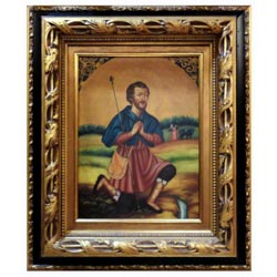 Cuadro de san isidro pintado al leo