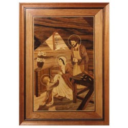 Cuadro del nacimiento en madera