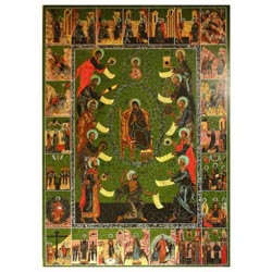 Icono virgen, nio Jess y apstoles pintado ...