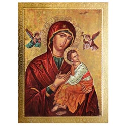 Icono virgen perpetuo socorro lmina sobre ma...