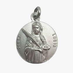 Medalla de Santa Luca, Plata de ley, Medidas a...