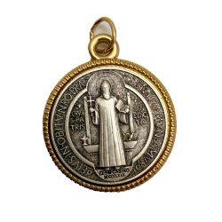 Medalla de San Benito con anillo dorado - 2,4 cm Medalla de San Benito con anillo dorado - 2,4 cm