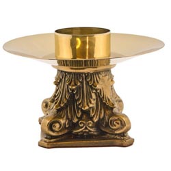 Candelero de metal para mesa de altar