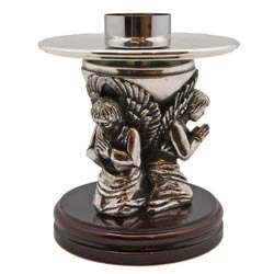 Candelero de metal para mesa de altar con ng...