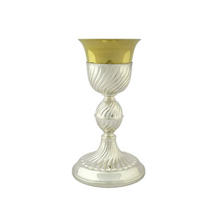 Cliz en latn bicolor con decoracin espiral