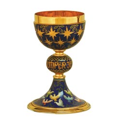 Cliz completamente esmaltado -SEMPER JESUS-
