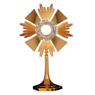Custodia Diseo Majestuoso en Oro con Viril D...