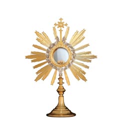Custodia Orfebrera Dorada con Detalles en Pl...