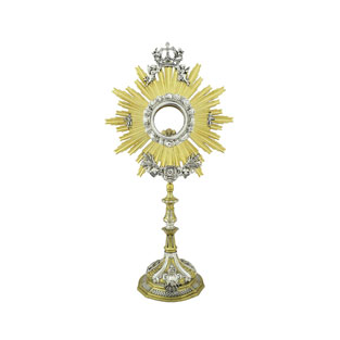 Custodia Diseo Bicolor con Corona y ngeles