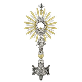 Custodia Diseo en Plata con Detalles Dorados...