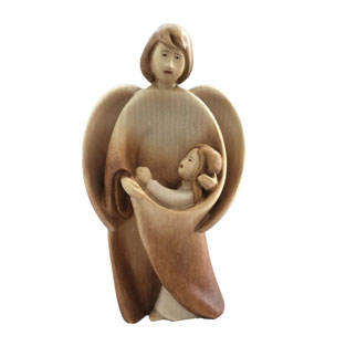 Angel custodio con nia
