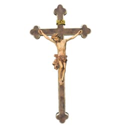 Cuerpo de cristo con cruz barroca