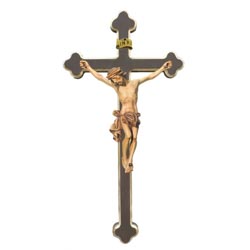 Cuerpo de cristo con cruz barroca