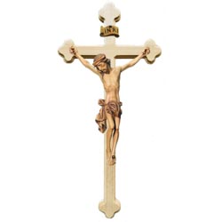 Cuerpo de cristo con cruz barroca