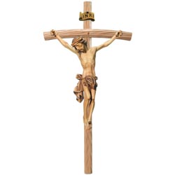 Cuerpo de cristo con cruz curva