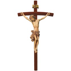 Cuerpo de cristo con cruz curva