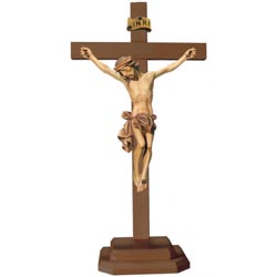 Cuerpo de cristo con base con cruz recta