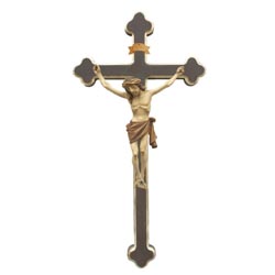 Cuerpo de cristo con cruz barroca