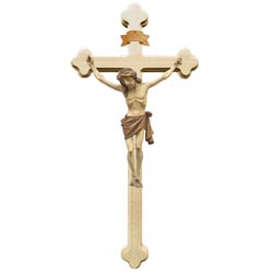Cuerpo de cristo con cruz barroca