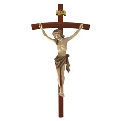 Cuerpo de cristo con cruz curva