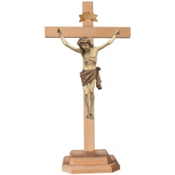 Cuerpo de cristo con base con cruz recta