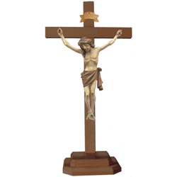 Cuerpo de cristo con base con cruz recta