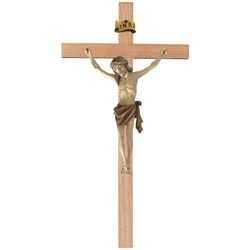 Cuerpo de cristo con cruz curva