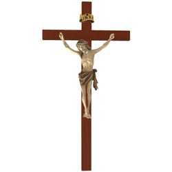 Cuerpo de cristo con cruz curva
