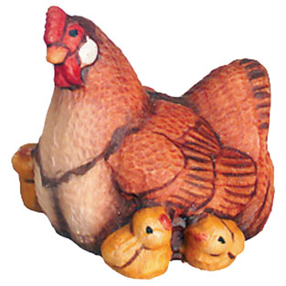 Gallina con pollos