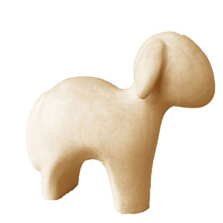 Oveja en piedra