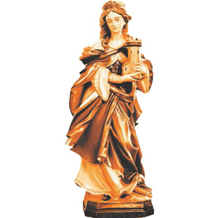 Imagen de Santa Brbara en talla de madera de...