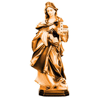 Imagen de Santa Eduvigis en talla de madera d...