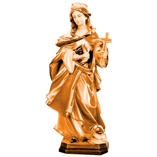 Imagen de Santa Margarita en talla de madera ...