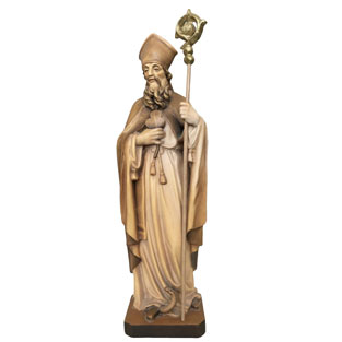 Imagen de San Patricio en talla de madera de ...