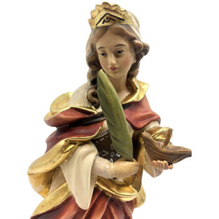 Imagen de Santa Fermina en talla de madera de...