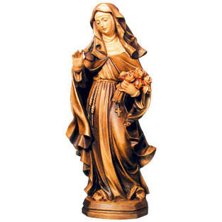 Santa escolstica con uva