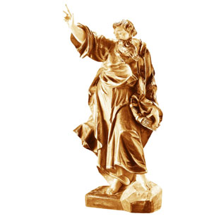 San pedro con llaves, escultura en madera
