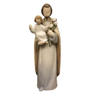 Imagen de San Jos en talla de madera - Escul...