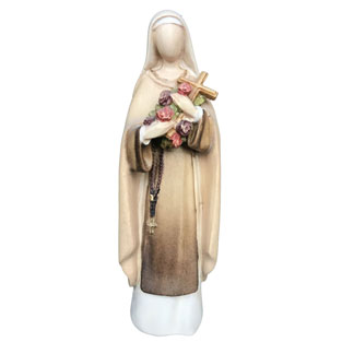 Imagen de Santa Teresa de Lisieux en talla de...