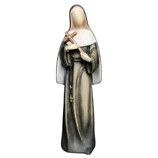 Imagen de Santa Rita en talla de madera - Esc...
